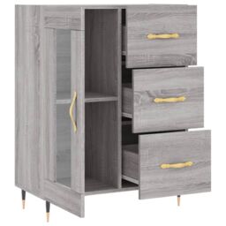 Berkfield Home Sideboard Grey Sonoma 69.5x34x90 cm Engineered Wood - thumbnail 6