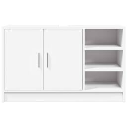 Berkfield Home Sink Cabinet White 90x29x55 cm Engineered Wood - Size: 90 x 29 x 55 cm - thumbnail 4