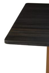 Orsina Black Marble Top Sleek Dining Table, Contemporary Table for Dining Room, Compact Kitchen Table for Dining in Gold - thumbnail 4