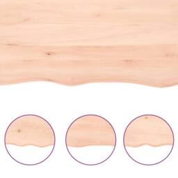 Berkfield Home Wall Shelf 40x40x2 cm Untreated Solid Wood Oak in Natural - Size: 40 x 40 x 2 cm - thumbnail 5