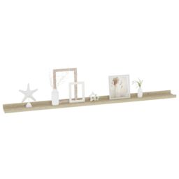 Berkfield Home Wall Shelves 4 pcs Sonoma Oak 115x9x3 cm in Brown - Size: 115 x 9 x 3 cm - thumbnail 3