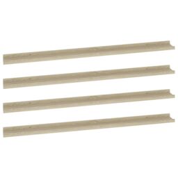 Berkfield Home Wall Shelves 4 pcs Sonoma Oak 115x9x3 cm in Brown - Size: 115 x 9 x 3 cm - thumbnail 2