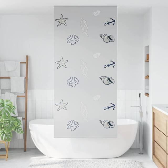 Berkfield Home Shower Roller Blind 100x240 cm Fabric Width 96 cm in Grey - image 1