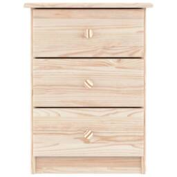 Berkfield Home Bedside Cabinet ALTA 41x35x55 cm Solid Wood Pine in Brown - Size: 41 x 35 x 55 cm - thumbnail 3