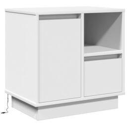 Berkfield Home Bedside Cabinets with LED 2 pcs White 50x34, 5x50 cm - thumbnail 6