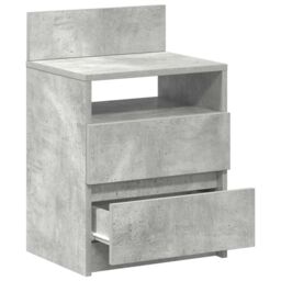 Berkfield Home Bedside Cabinets 2 pcs with 2 Drawers Concrete Grey 40x33x60 cm - Size: 40 x 33 x 60 cm - thumbnail 5