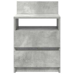 Berkfield Home Bedside Cabinets 2 pcs with 2 Drawers Concrete Grey 40x33x60 cm - Size: 40 x 33 x 60 cm - thumbnail 4