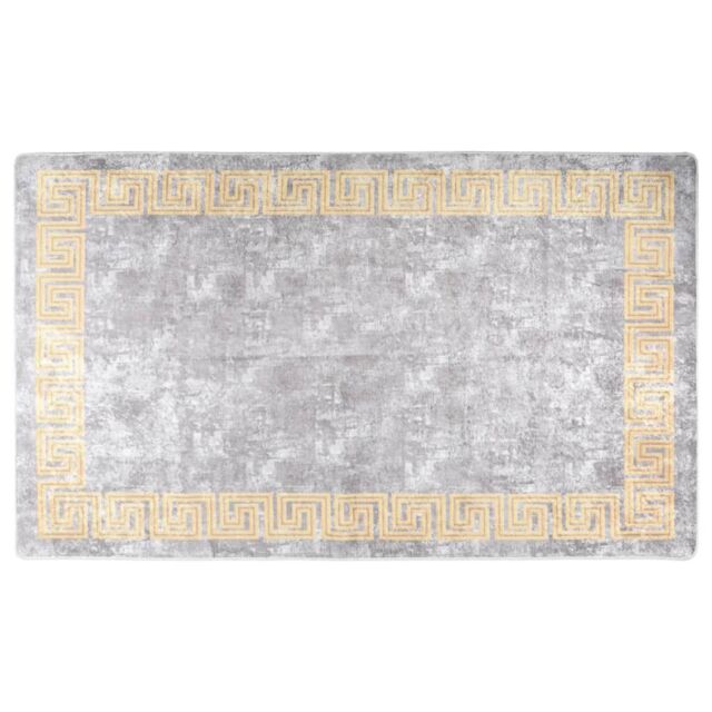 Berkfield Home Rug Washable 120x180 cm Grey Anti Slip - Size: 100 cm diameter - image 1