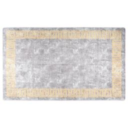 Berkfield Home Rug Washable 120x180 cm Grey Anti Slip - Size: 100 cm diameter - thumbnail 1