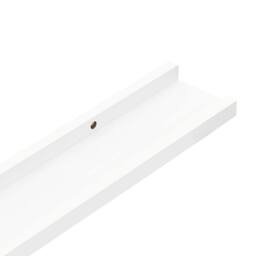 Berkfield Home Wall Shelves 4 pcs White 40x9x3 cm - Size: 40 x 9 x 3 cm - thumbnail 8
