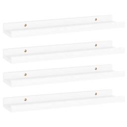 Berkfield Home Wall Shelves 4 pcs White 40x9x3 cm - Size: 40 x 9 x 3 cm - thumbnail 3