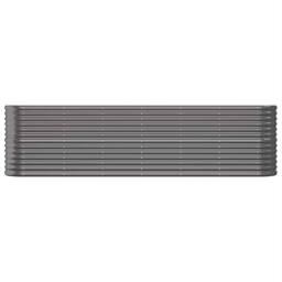 Berkfield Home Garden Raised Bed Powder-coated Steel 260x40x68 cm Anthracite in Charcoal - Size: 260 x 40 x 68 cm