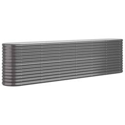 Berkfield Home Garden Raised Bed Powder-coated Steel 260x40x68 cm Anthracite in Charcoal - Size: 260 x 40 x 68 cm - thumbnail 3