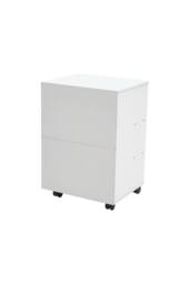 Living and Home White Lockable 3-Drawer Filing Cabinet with Casters - thumbnail 5