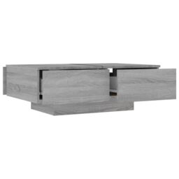 Berkfield Home Coffee Table Grey Sonoma 90x60x31 cm Engineered Wood - Size: 90 x 60 x 31 cm - thumbnail 4