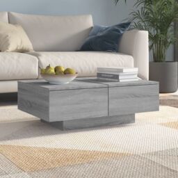 Berkfield Home Coffee Table Grey Sonoma 90x60x31 cm Engineered Wood - Size: 90 x 60 x 31 cm - thumbnail 1