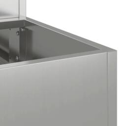 Berkfield Home Beautiful Garden Planter 3-Tier 90x90x35 cm Galvanized Steel in Grey - Size: 90 x 90 x 35 cm - thumbnail 9