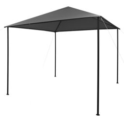 Berkfield Home Gazebo 3x3 m Anthracite Fabric & Steel 180 g/m ² in Black - thumbnail 1
