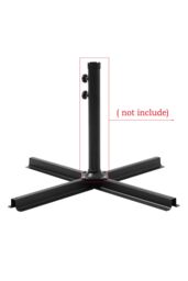 Living and Home 2KG Lightweight Metal Umbrella Base - 48mm Black Cross Stand for Parasols（pole is not included） - thumbnail 3