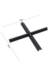 Living and Home 2KG Lightweight Metal Umbrella Base - 48mm Black Cross Stand for Parasols（pole is not included） - thumbnail 4