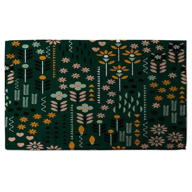 Benjamin Tate Design Selection Of Flowers Print Soft Bath Towel in White - image 1
