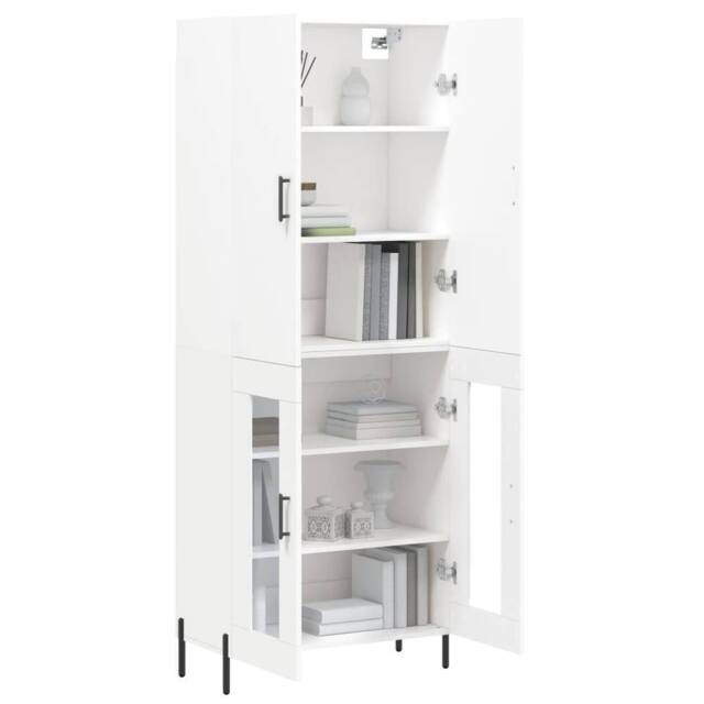 Berkfield Home Highboard White 69.5x34x180 cm Engineered Wood - image 1
