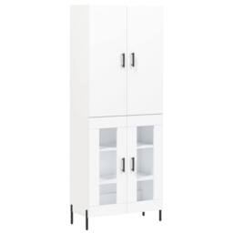 Berkfield Home Highboard White 69.5x34x180 cm Engineered Wood - thumbnail 3