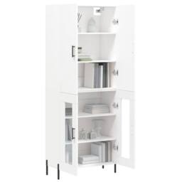 Berkfield Home Highboard White 69.5x34x180 cm Engineered Wood - thumbnail 1
