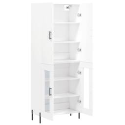 Berkfield Home Highboard White 69.5x34x180 cm Engineered Wood - thumbnail 4