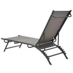 Berkfield Home Sun Loungers 2 pcs Textilene & Steel in Grey - thumbnail 6