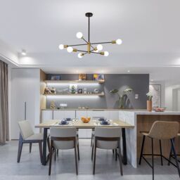 Garwarm 8 Light Sputnik Chandelier in Gold - thumbnail 6