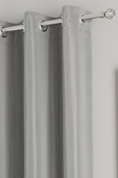 Enhanced Living Plain Supersoft Thermal Room Darkening Eyelet Curtains - Pair in Grey - Size: 168 cm width x 137 cm drop - thumbnail 2