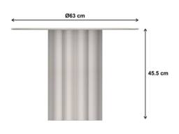 Vente-unique Metal Side Table - Cream - WODOLI in Light Grey - thumbnail 4