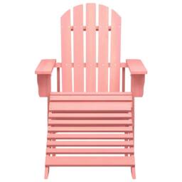 Berkfield Home Elegant Garden Adirondack Chair with Ottoman Solid Fir Wood Pink - thumbnail 3