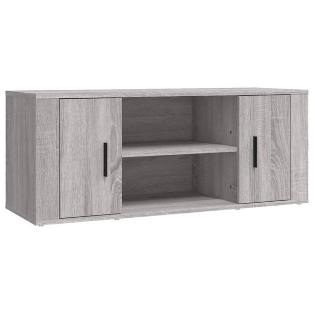 Berkfield Home TV Cabinet Grey Sonoma 100x35x40 cm Engineered Wood - Size: 100 x 35 x 40 cm - image 1