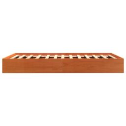 Berkfield Home Bed Frame without Mattress Wax Brown 90x190 cm Single Solid Wood Pine - thumbnail 5