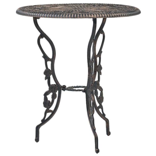 Berkfield Home Elegant 3 Piece Bistro Set Cast Aluminium in Brown - image 1