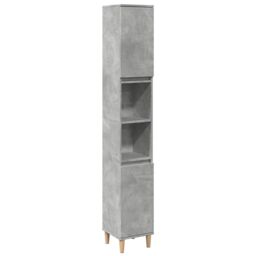 Berkfield Home Bathroom Cabinet Concrete Grey 30x30x190 cm Engineered Wood - Size: 30 x 30 x 190 cm - thumbnail 2