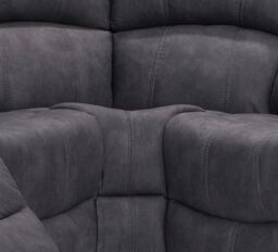 Furnishings For Less UK Alaska Grey Fabric Reclining Corner Sofa 5 Seater Suede Manual Recliner Comfortable Padded Arms - thumbnail 3