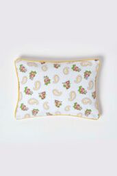 Homescapes Cotton Paisley & Dots Cushion Cover in White - Size: 60 cm x 60 cm - thumbnail 3