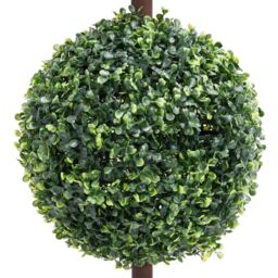 Berkfield Home Artificial Boxwood Plant with Pot Ball Shaped Green 118 cm - thumbnail 3