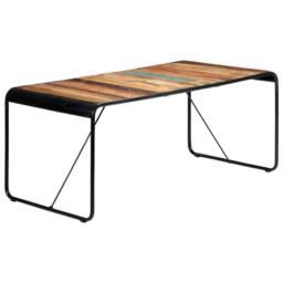 Berkfield Home Dining Table 180x90x76 cm Solid Reclaimed Wood - Size: 180 x 90 x 76 cm - thumbnail 2