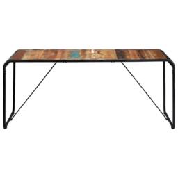Berkfield Home Dining Table 180x90x76 cm Solid Reclaimed Wood - Size: 180 x 90 x 76 cm - thumbnail 1