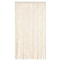 Berkfield Home Fly Curtain Beige & White 100x230 cm Chenille - thumbnail 3