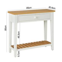 Statement Furniture Ludlow Console Table - Small in White - thumbnail 3