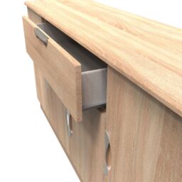 Ready Assembled 2 U Holborn 4 Door 1 Drawer Wide Unit (Ready Assembled) in Light Oak - thumbnail 6