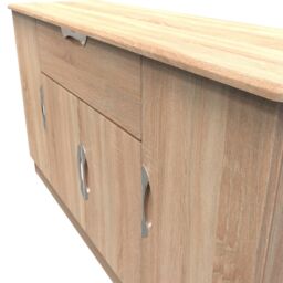Ready Assembled 2 U Holborn 4 Door 1 Drawer Wide Unit (Ready Assembled) in Light Oak - thumbnail 4