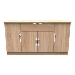 Ready Assembled 2 U Holborn 4 Door 1 Drawer Wide Unit (Ready Assembled) in Light Oak - thumbnail 1