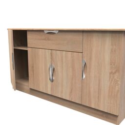 Ready Assembled 2 U Holborn 4 Door 1 Drawer Wide Unit (Ready Assembled) in Light Oak - thumbnail 5