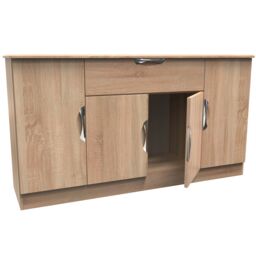 Ready Assembled 2 U Holborn 4 Door 1 Drawer Wide Unit (Ready Assembled) in Light Oak - thumbnail 7